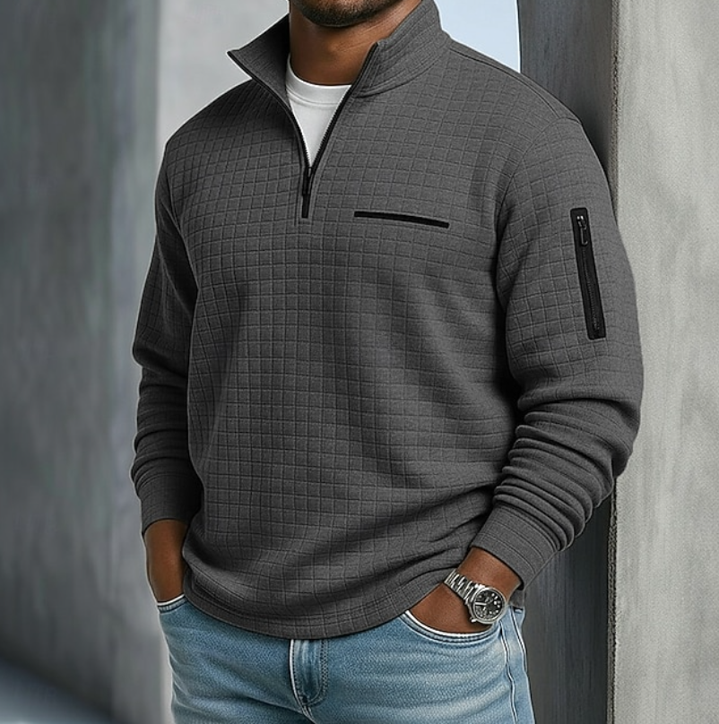Emerson Waffle Knit Half Zip Shirt