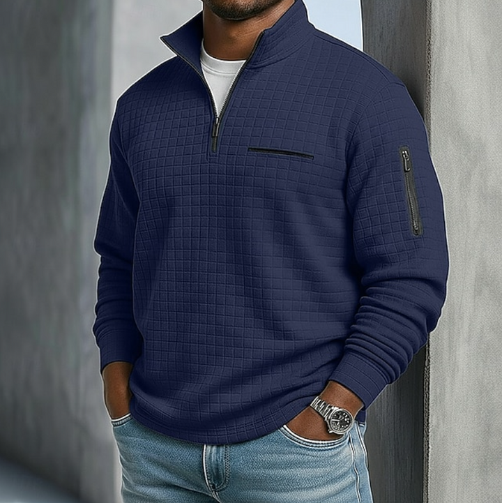 Emerson Waffle Knit Half Zip Shirt