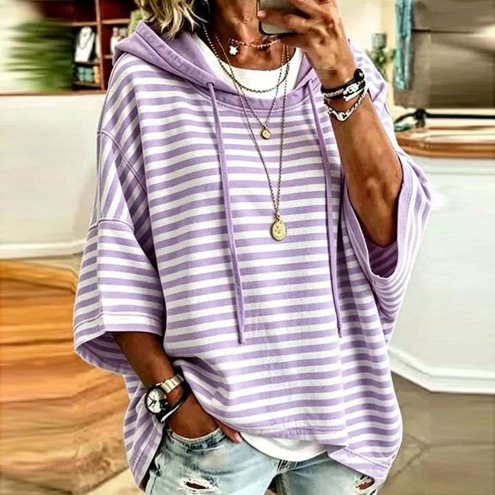 Winslet Striped Hooded Pullover