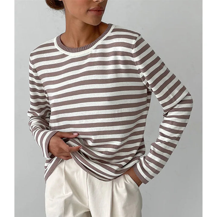 Margaux Striped Crew Sweater