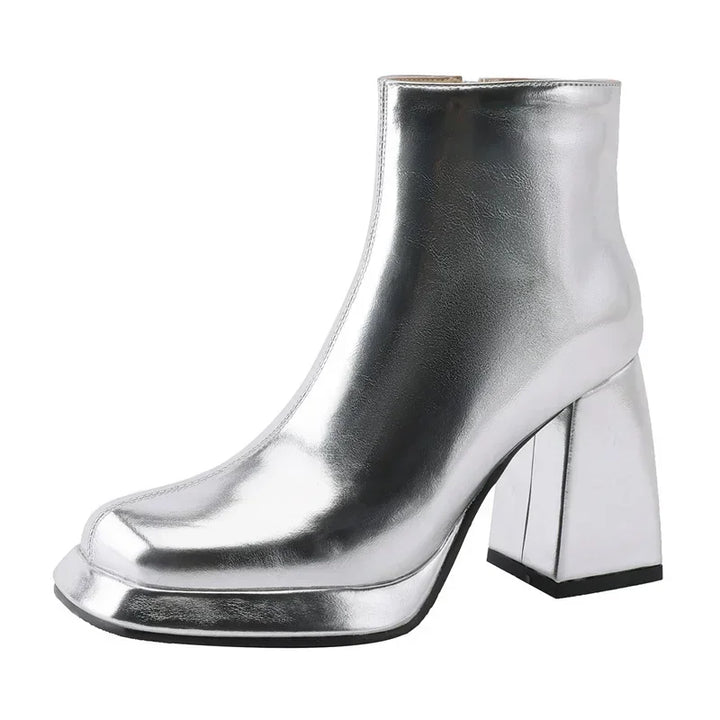 Paloma Metallic Platform Ankle Boots