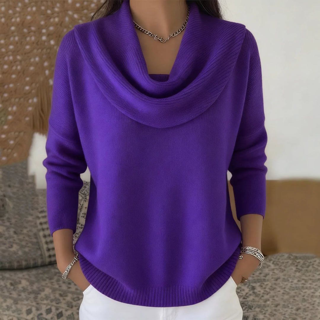 Sorena Cowl Neck Knit Sweater
