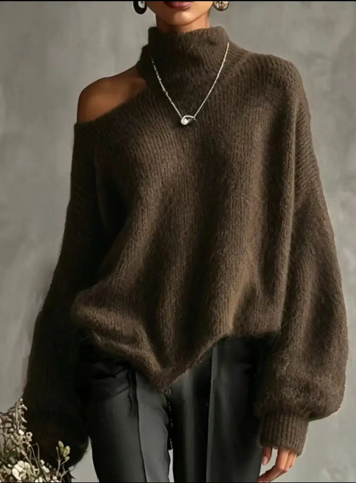Tessaly Cutout Shoulder Sweater