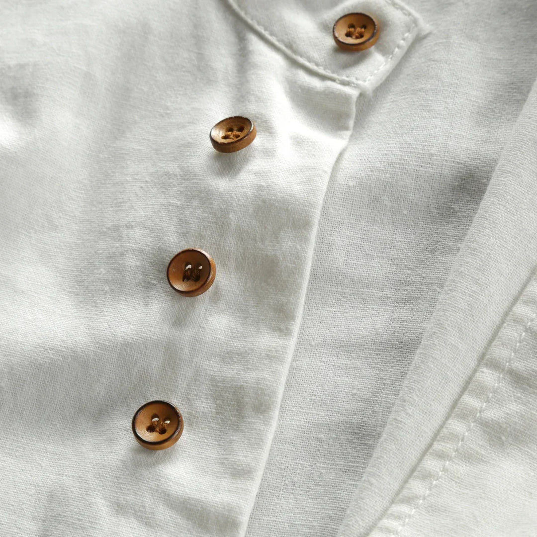Elvaro  Slim Fit Linen Henley Shirt