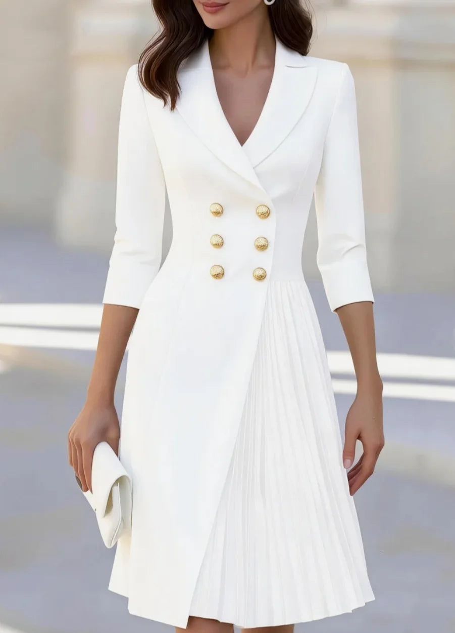 Beatriz Pleated Blazer Dress