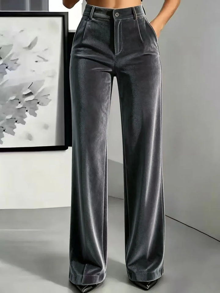 Linnea Velvet Wide Leg Pants