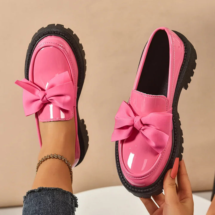 Brielle Bow Rise Platform Loafers