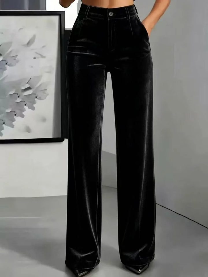 Linnea Velvet Wide Leg Pants