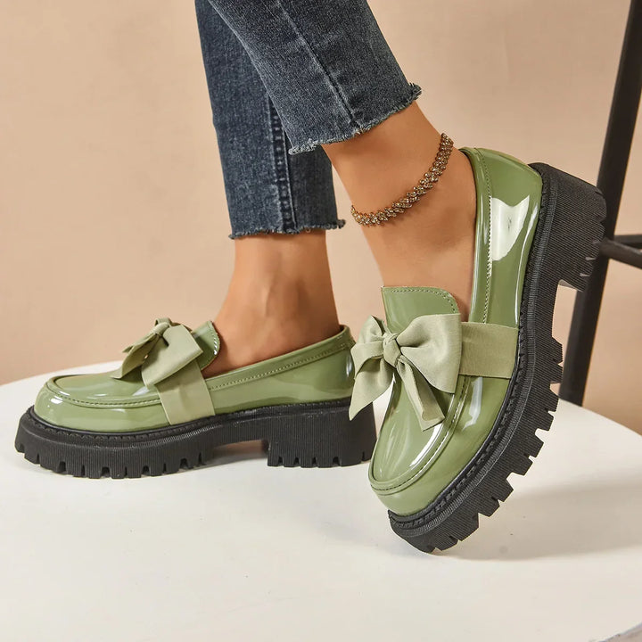 Brielle Bow Rise Platform Loafers
