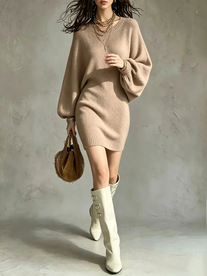 Juniper Ribbed Hem Sweater Dress