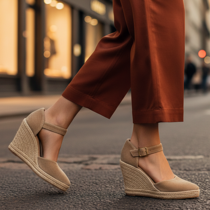 Margot Ankle Strap Wedge Sandals