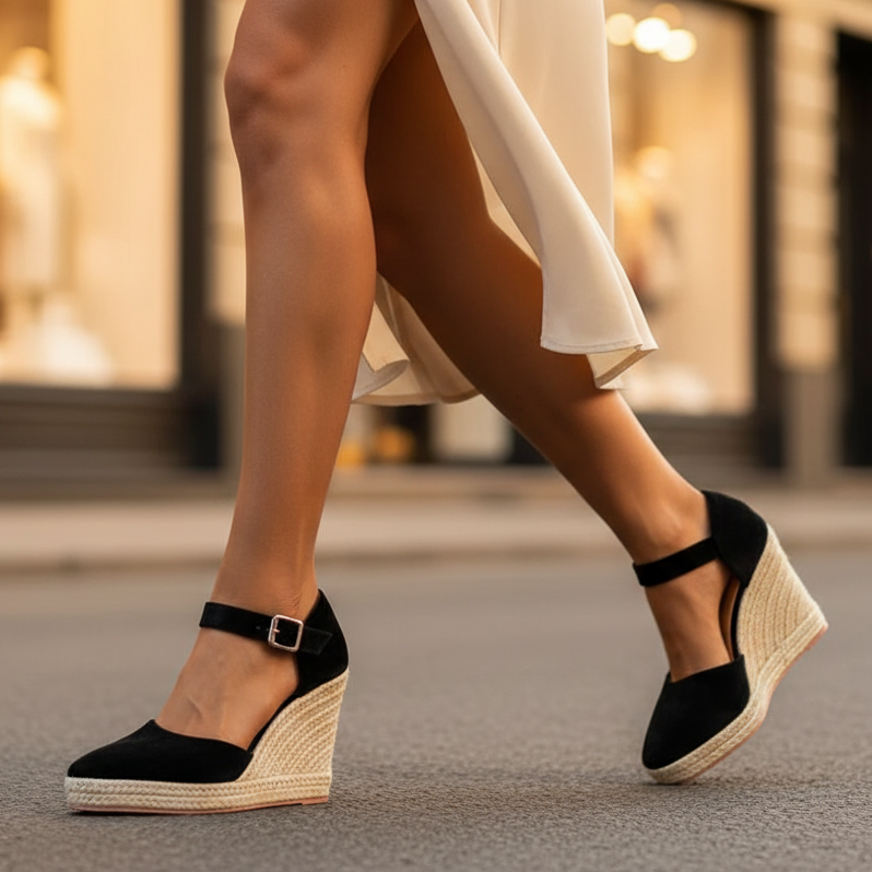Margot Ankle Strap Wedge Sandals