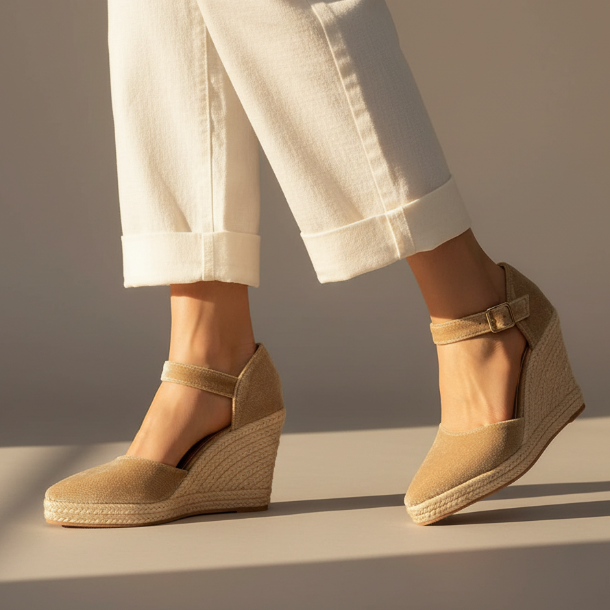 Margot Ankle Strap Wedge Sandals