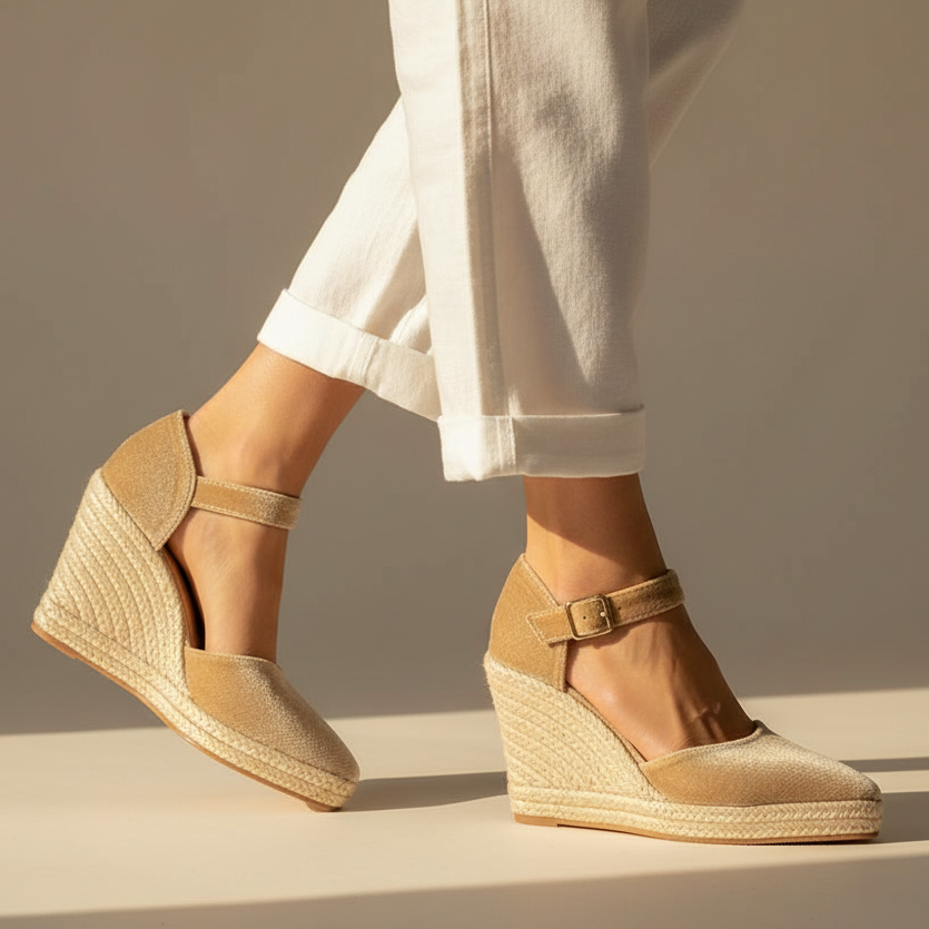Margot Ankle Strap Wedge Sandals