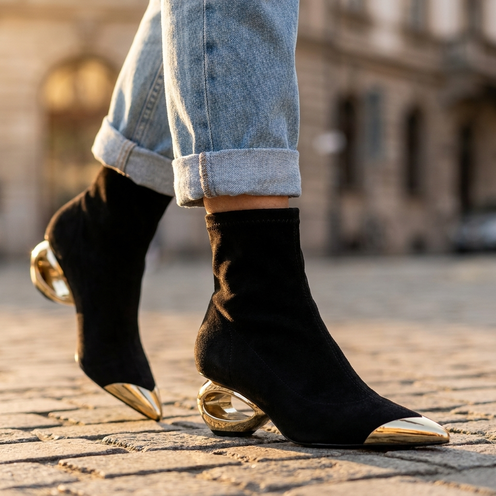 Sabine Hollow Ankle Boots
