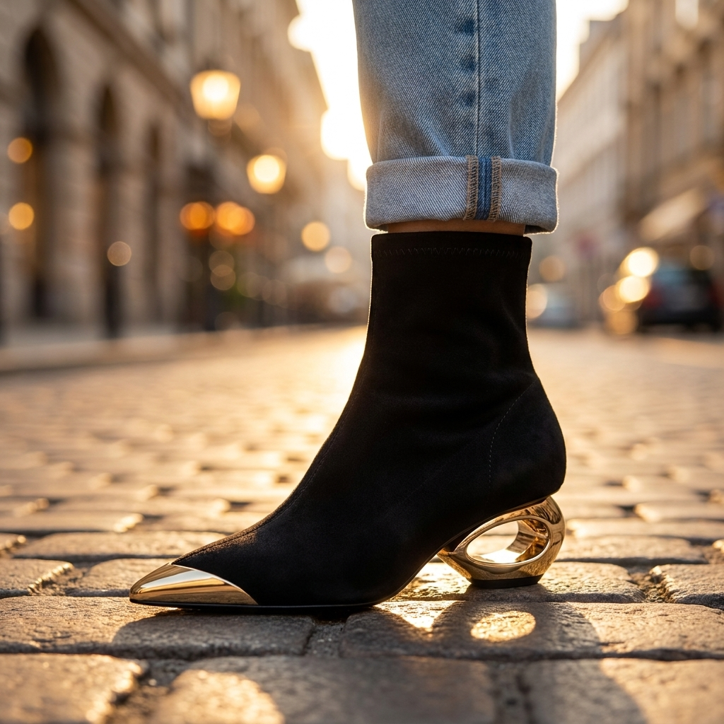 Sabine Hollow Ankle Boots