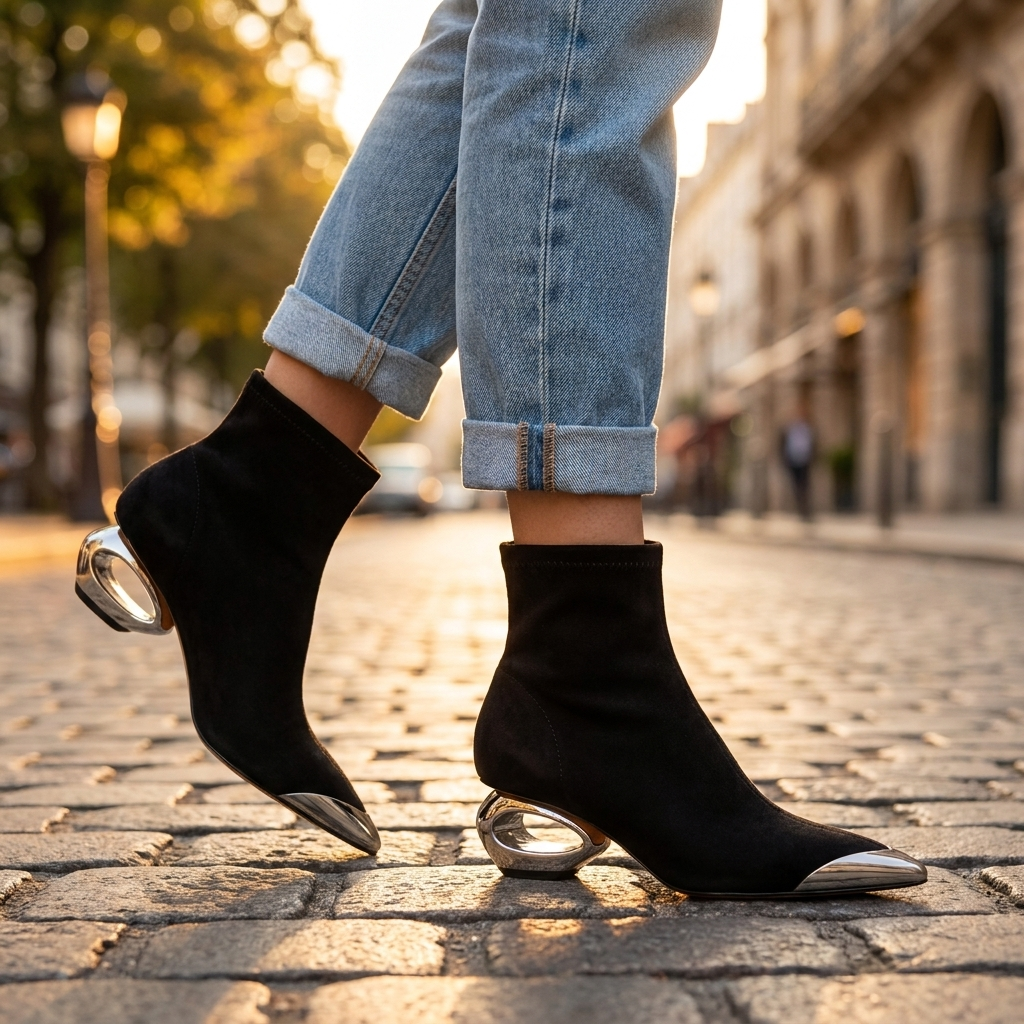 Sabine Hollow Ankle Boots