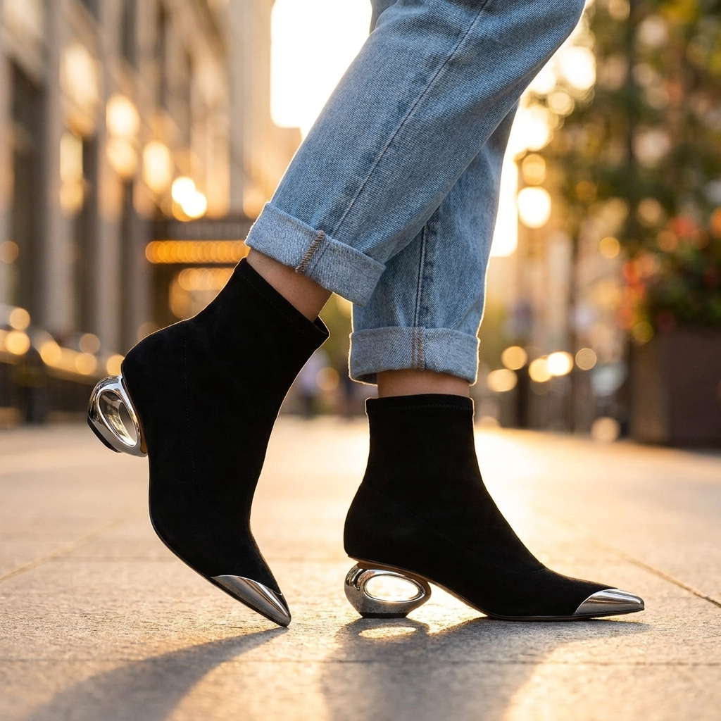 Sabine Hollow Ankle Boots