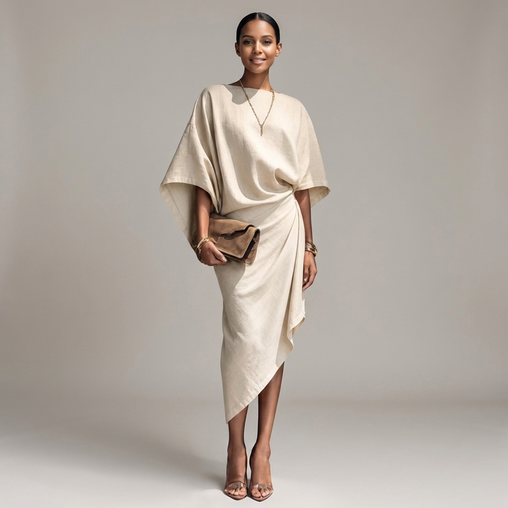 Isolde Batwing Sleeve Midi Dress