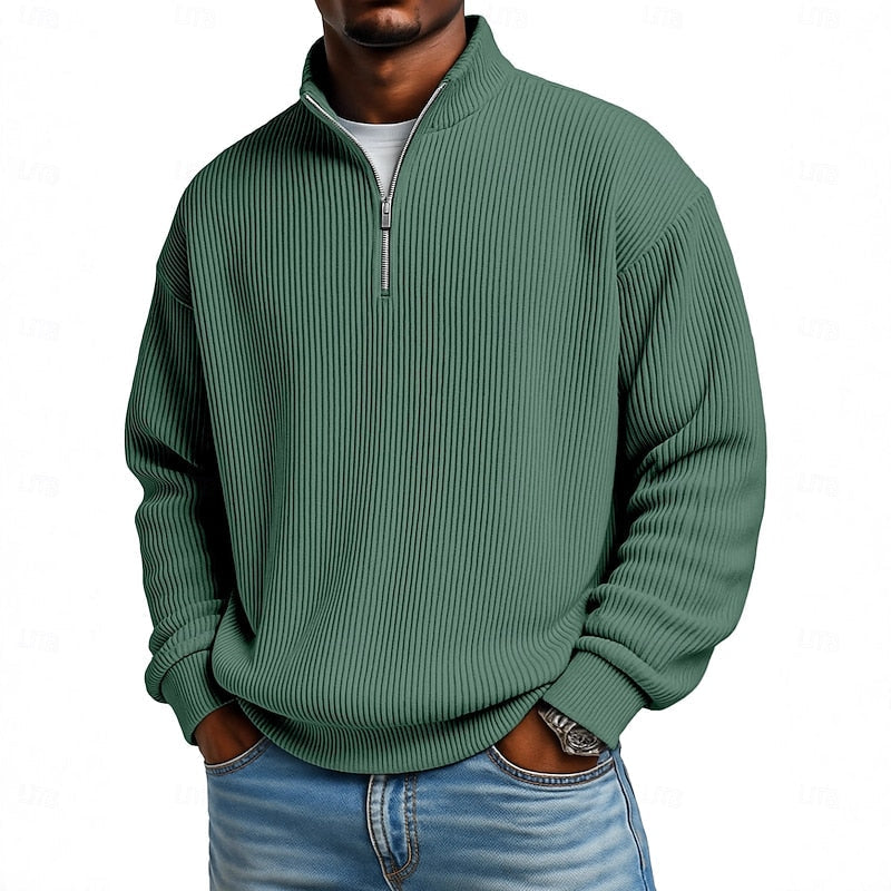 Holden Ribbed Quarter-Zip Pullover