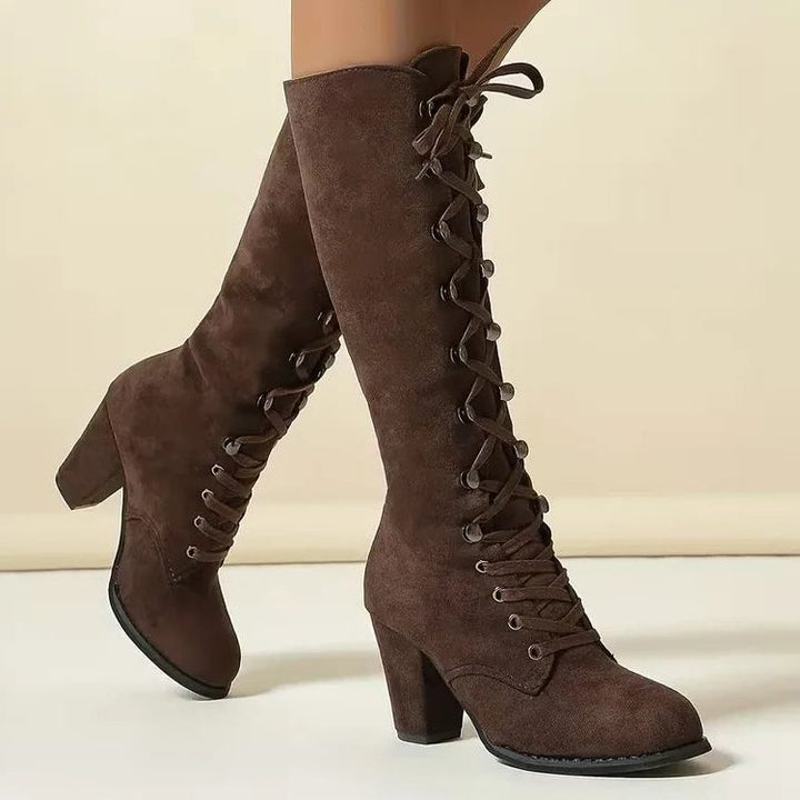 Sylvie Lace Up Knee High Boots