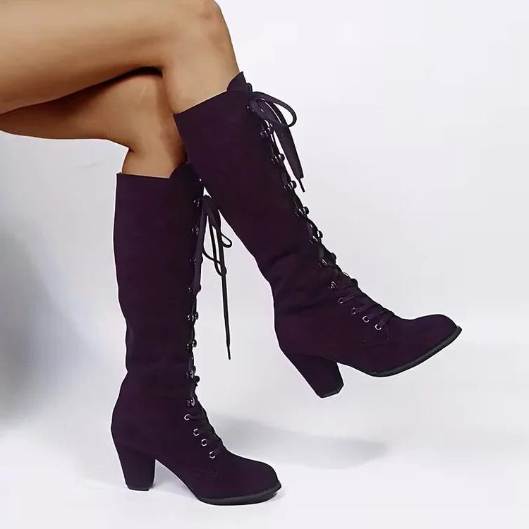 Sylvie Lace Up Knee High Boots