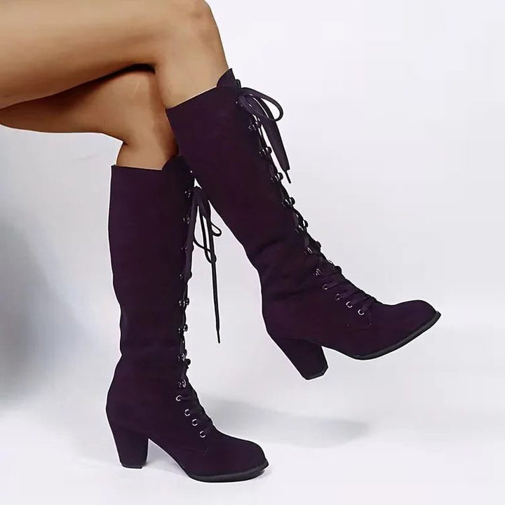 Sylvie Lace Up Knee High Boots
