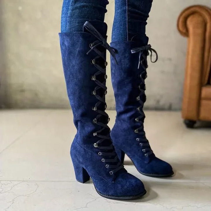Sylvie Lace Up Knee High Boots