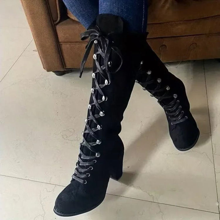 Sylvie Lace Up Knee High Boots