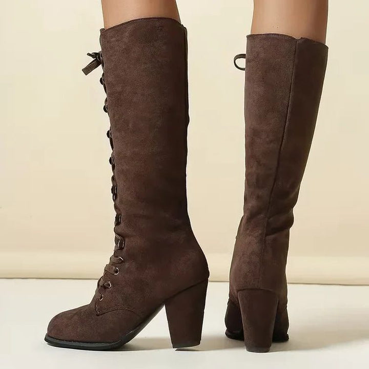Sylvie Lace Up Knee High Boots