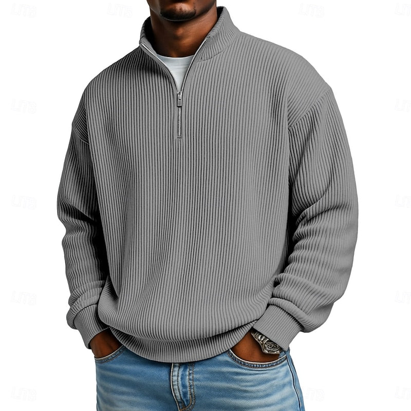 Holden Ribbed Quarter-Zip Pullover