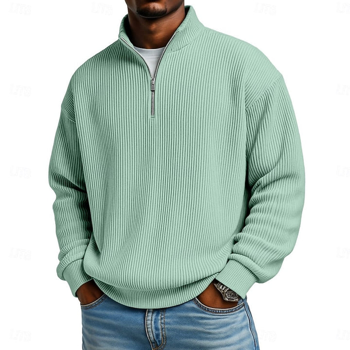 Holden Ribbed Quarter-Zip Pullover