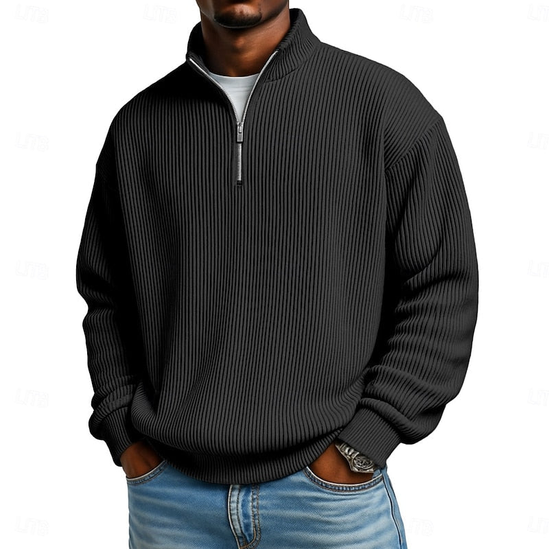 Holden Ribbed Quarter-Zip Pullover